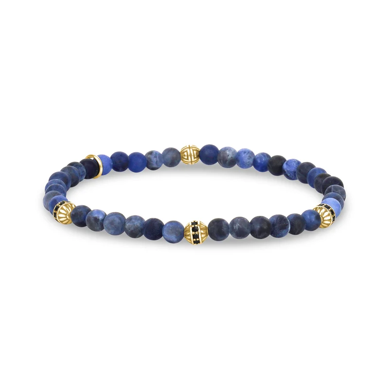 Mattes Sodalith Enigma Perlenarmband
