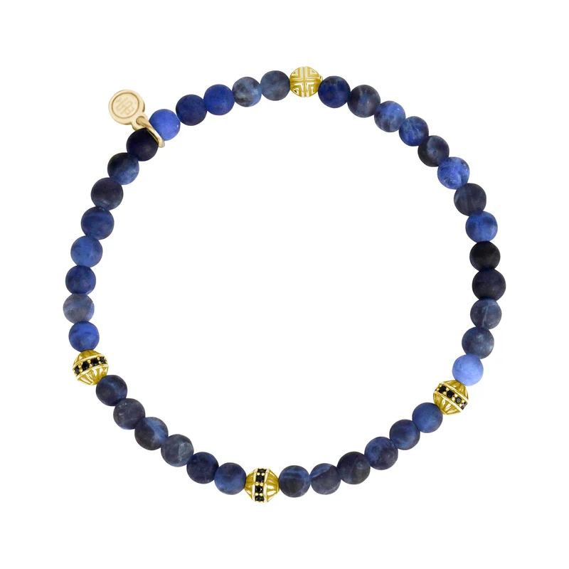 Mattes Sodalith Enigma Perlenarmband