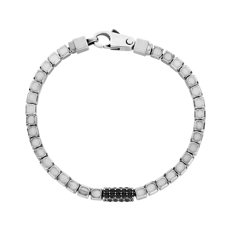 Antikes Quadratisches Gliederarmband mit Steinbesatz