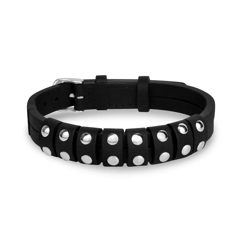 Rockstar Nieten-Lederarmband