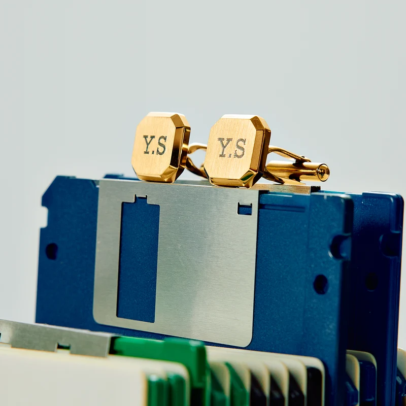 Manschettenknöpfe mit abgeschrägter Kante