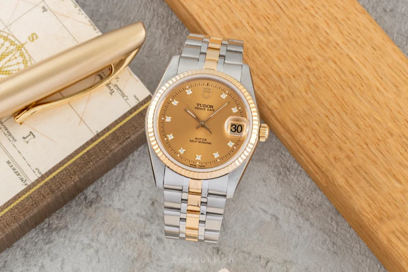 Tudor Prince Date steel automatic men's watch 74033 [2604803]