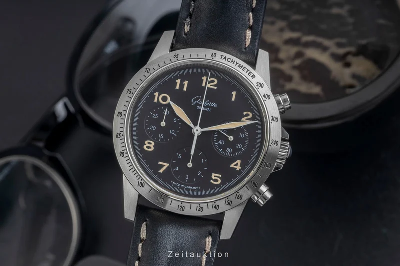 Glashütte Navigator chronograph steel automatic men's watch 10-66-07-07-0 [2604019]