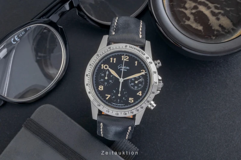Glashütte Navigator chronograph steel automatic men's watch 10-66-07-07-0 [2604019]