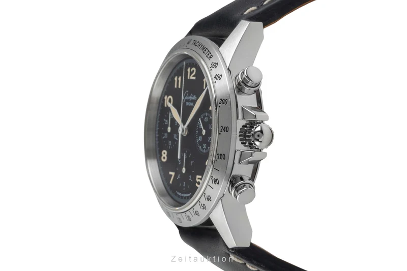 Glashütte Navigator chronograph steel automatic men's watch 10-66-07-07-0 [2604019]
