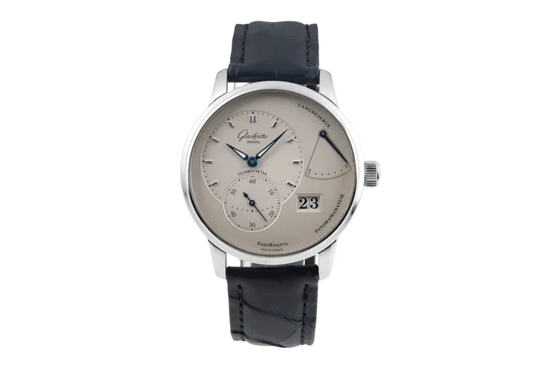 Glashütte PanoMaticReserve steel manual winding men's watch 1-65-01-22-12-04 LP: 11800EUR [2604534]