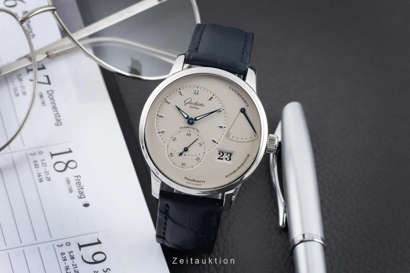 Glashütte PanoMaticReserve steel manual winding men's watch 1-65-01-22-12-04 LP: 11800EUR [2604534]