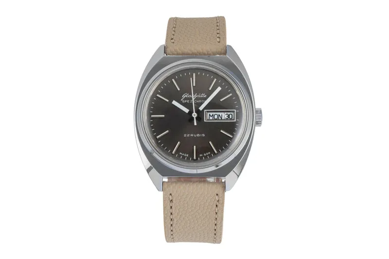 Glashütte Spezichron chromed brass automatic men's watch Vintage [2604201]