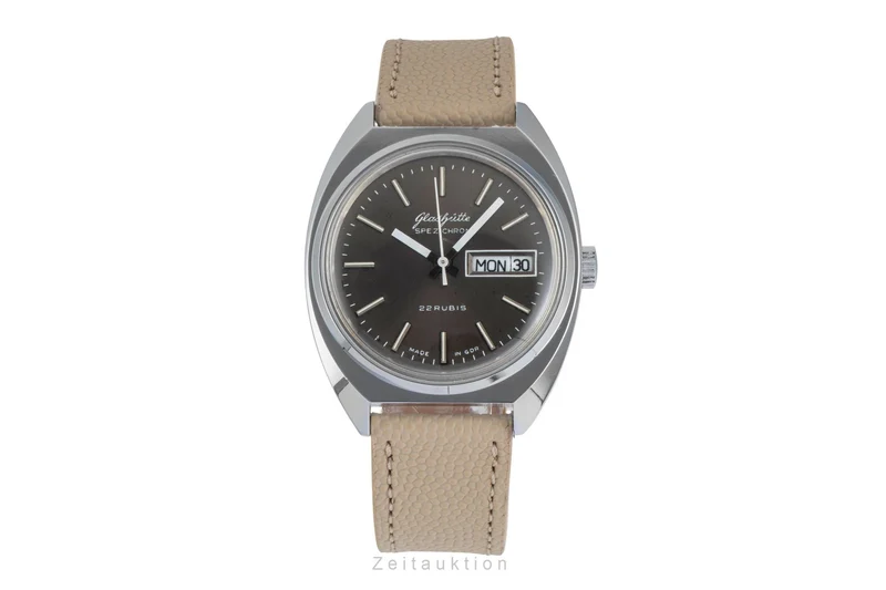 Glashütte Spezichron chromed brass automatic men's watch Vintage [2604201]