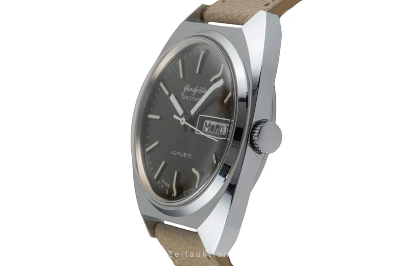 Glashütte Spezichron chromed brass automatic men's watch Vintage [2604201]