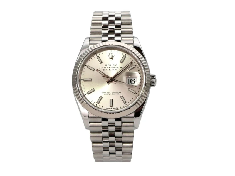 Rolex Datejust 36 Oystersteel Weißgold 126234 Silber Jubile-Band