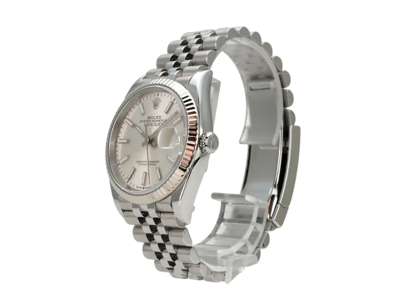 Rolex Datejust 36 Oystersteel Weißgold 126234 Silber Jubile-Band