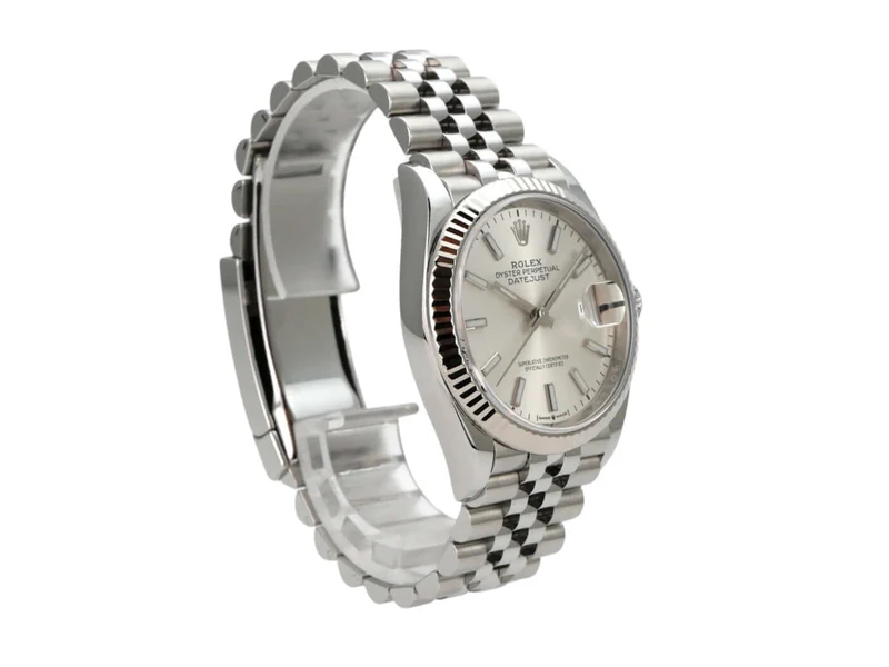 Rolex Datejust 36 Oystersteel Weißgold 126234 Silber Jubile-Band