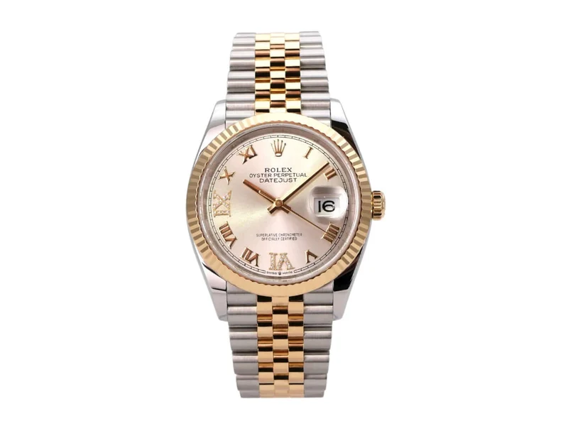 Rolex Datejust 36 Edelstahl Gold 126233 Silber R Diamant Jubile-Band