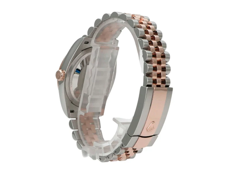 Rolex Datejust 36 Oystersteel Everose-Gold 126231 Silber Riffelmuster Jubile-Band