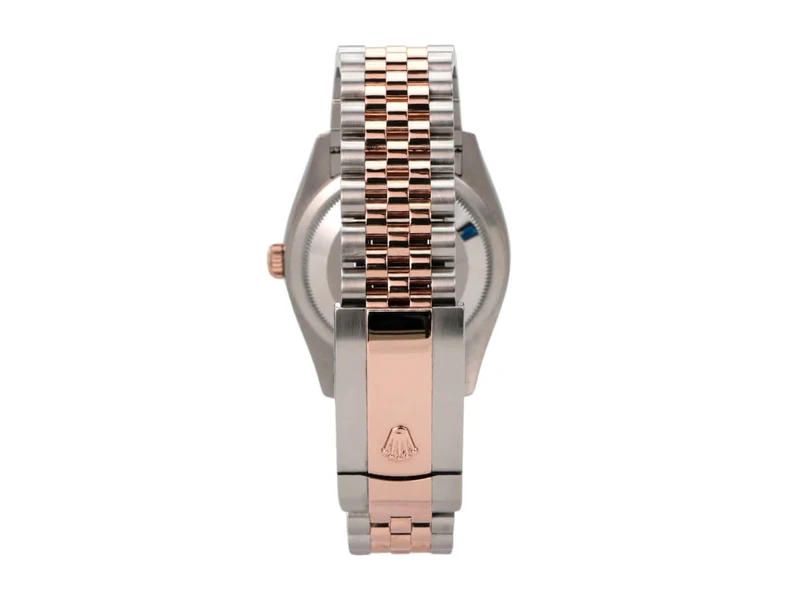Rolex Datejust 36 Oystersteel Everose-Gold 126231 Silber Riffelmuster Jubile-Band
