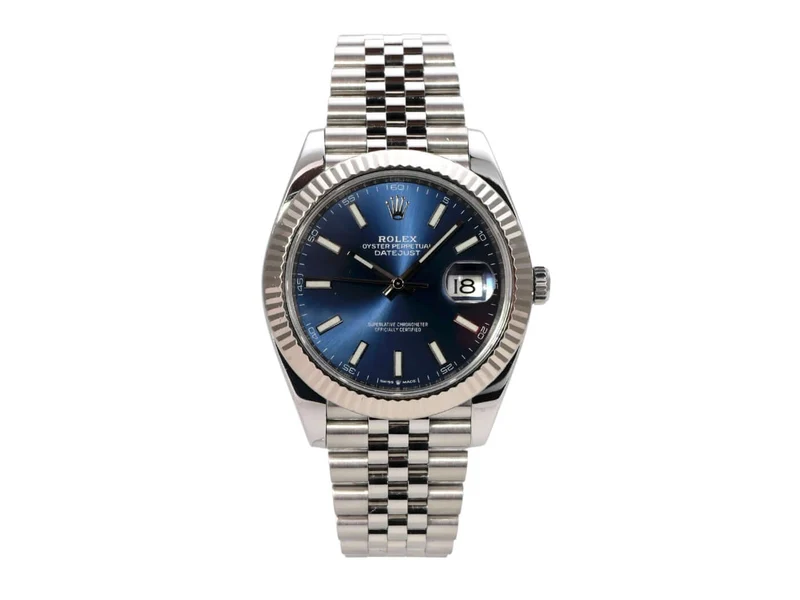 Rolex Datejust 41 Edelstahl Weißgold 126334 Blau Jubile-Band