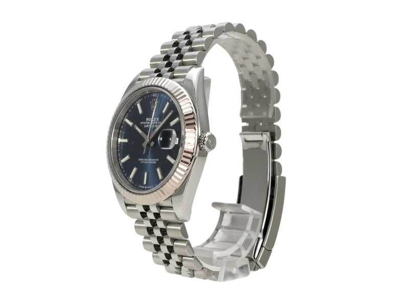 Rolex Datejust 41 Edelstahl Weißgold 126334 Blau Jubile-Band