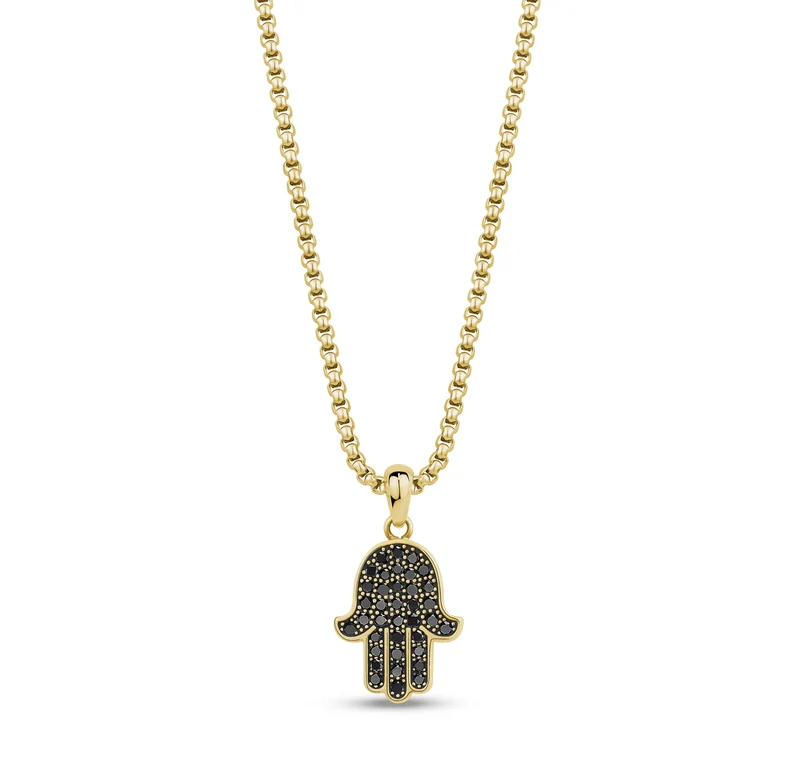 Hamsa-Anhänger mit Steinbesatz