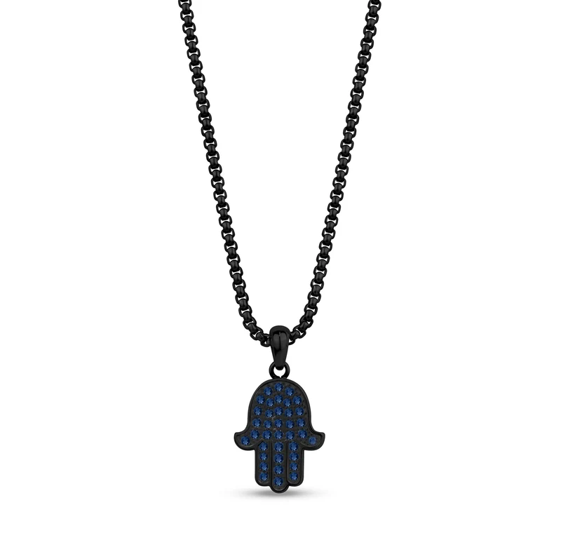 Hamsa-Anhänger mit Steinbesatz