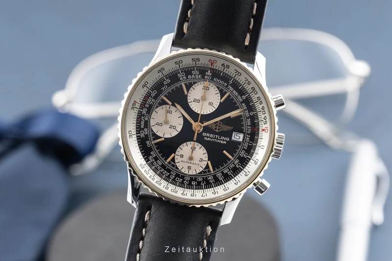 Breitling Old Navitimer chronograph gilt / steel automatic men's watch B13019 [2604081]