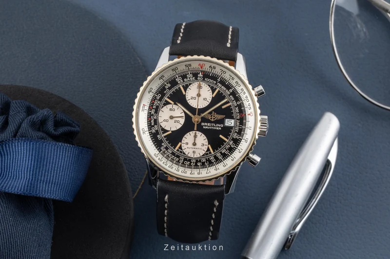 Breitling Old Navitimer chronograph gilt / steel automatic men's watch B13019 [2604081]