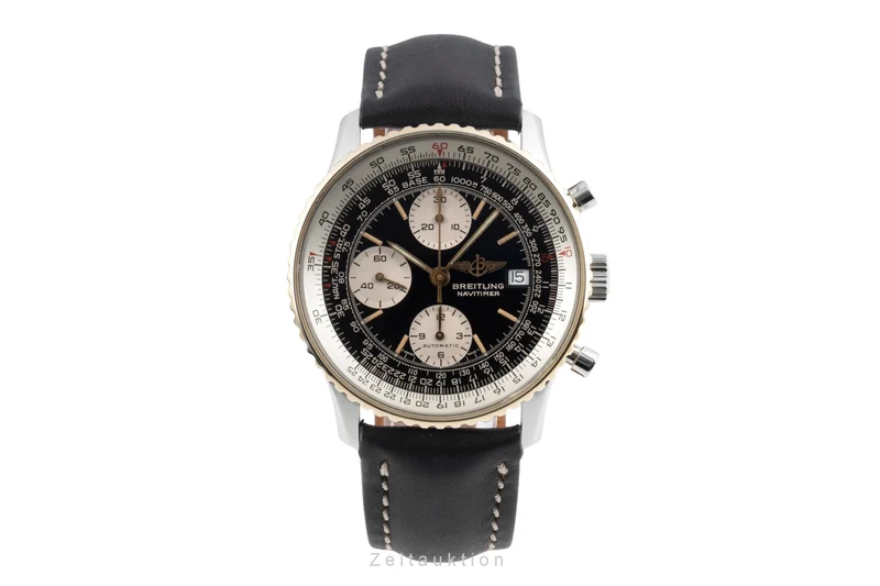Breitling Old Navitimer chronograph gilt / steel automatic men's watch B13019 [2604081]