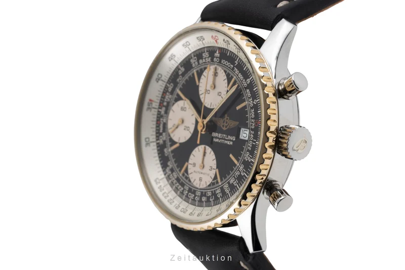 Breitling Old Navitimer chronograph gilt / steel automatic men's watch B13019 [2604081]