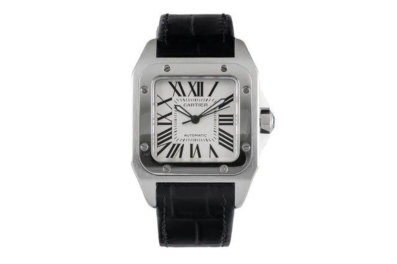 Cartier Santos 100 steel automatic men's watch W20106X8 [2604131]