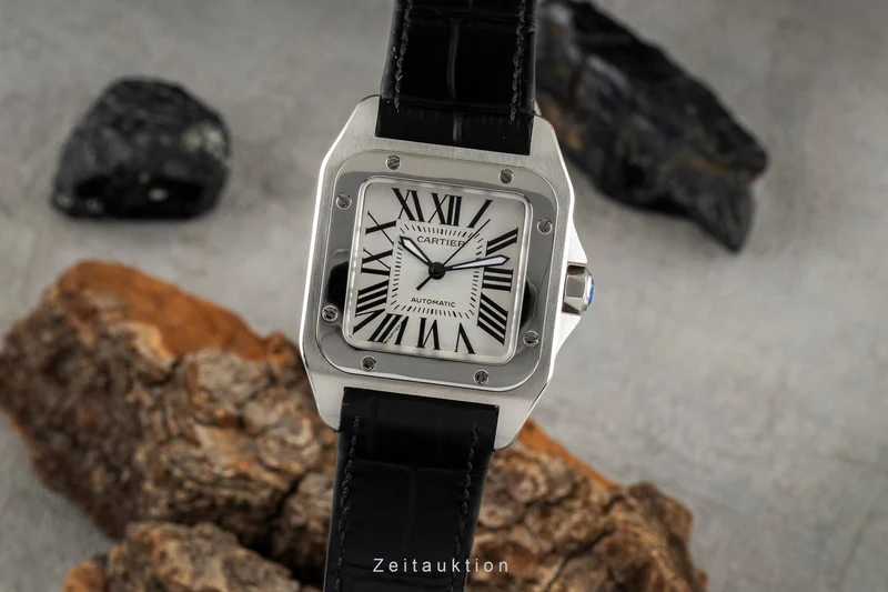 Cartier Santos 100 steel automatic men's watch W20106X8 [2604131]