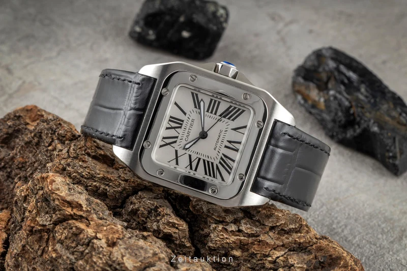 Cartier Santos 100 steel automatic men's watch W20106X8 [2604131]