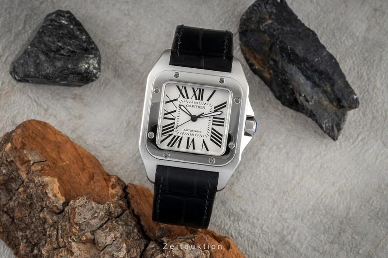 Cartier Santos 100 steel automatic men's watch W20106X8 [2604131]