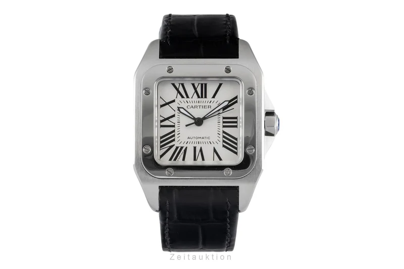 Cartier Santos 100 steel automatic men's watch W20106X8 [2604131]