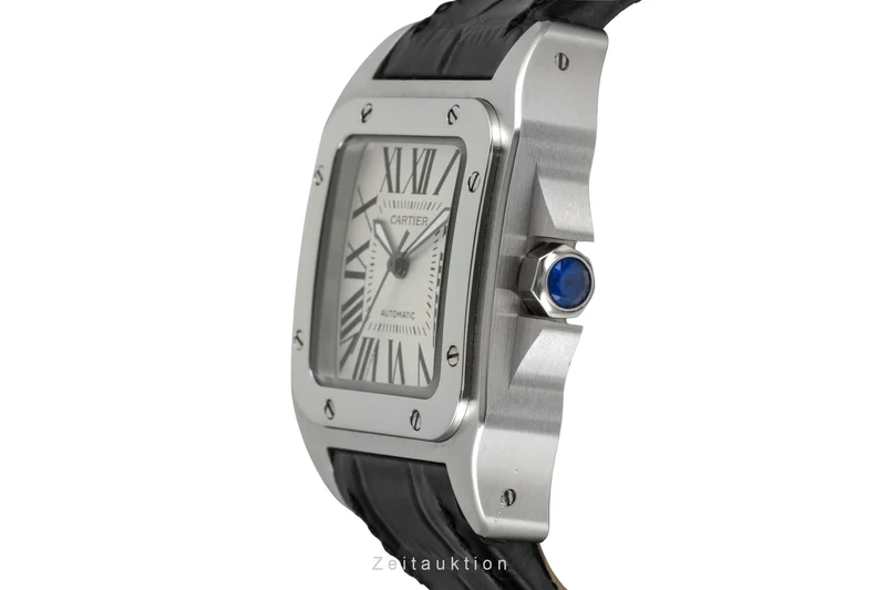 Cartier Santos 100 steel automatic men's watch W20106X8 [2604131]