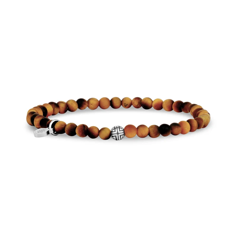 Mattes Tigerauge Perlenarmband | 4MM