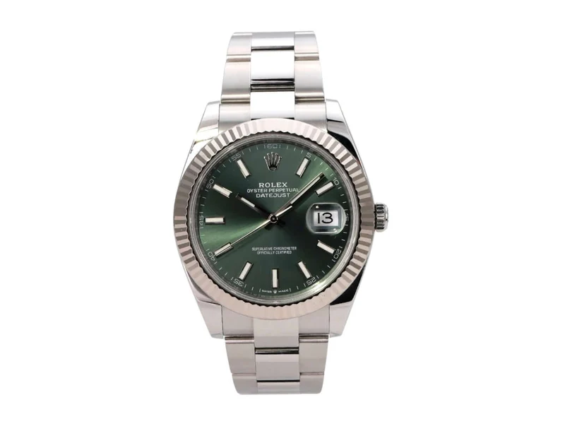 Rolex Datejust 41 Edelstahl Weißgold 126334 Mint Green