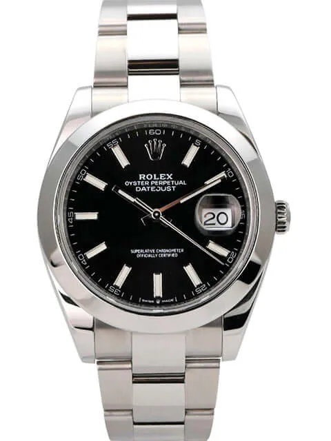Rolex Datejust 41 Edelstahl 126300 Schwarz Oyster-Band