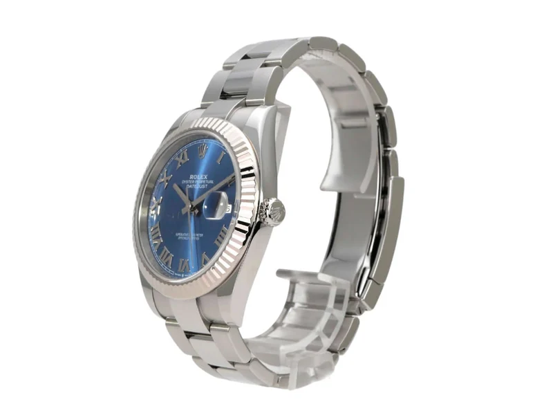 Rolex Datejust 41 Edelstahl Weißgold 126334 Blau Römisch