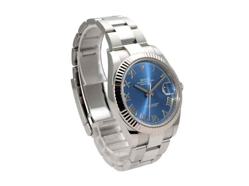 Rolex Datejust 41 Edelstahl Weißgold 126334 Blau Römisch