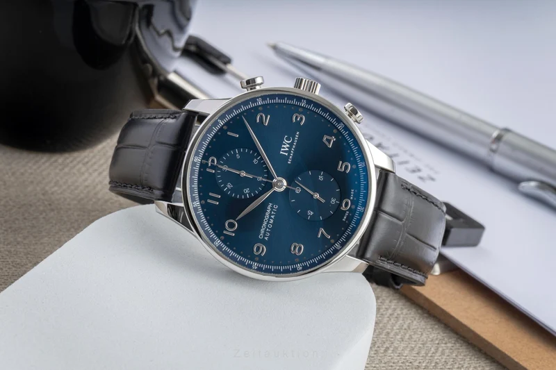 IWC Portugieser chronograph steel automatic men's watch IW371606 LP: 9100EUR [2604723]