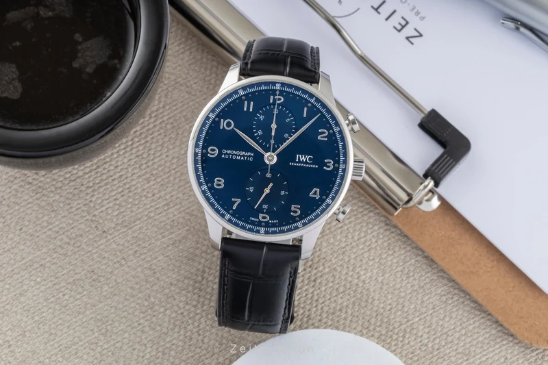 IWC Portugieser chronograph steel automatic men's watch IW371606 LP: 9100EUR [2604723]