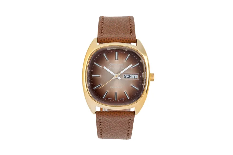 Glashütte Spezichron gilt-brass automatic men's watch Vintage [2604528]