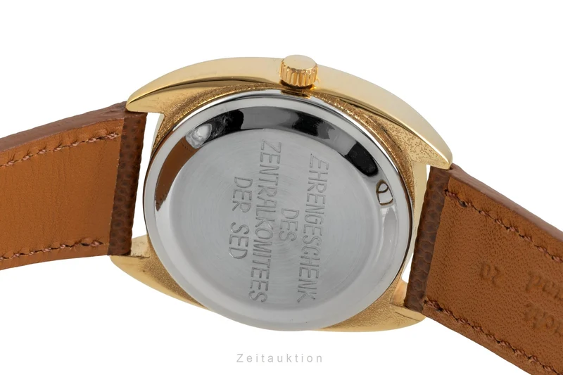 Glashütte Spezichron gilt-brass automatic men's watch Vintage [2604528]