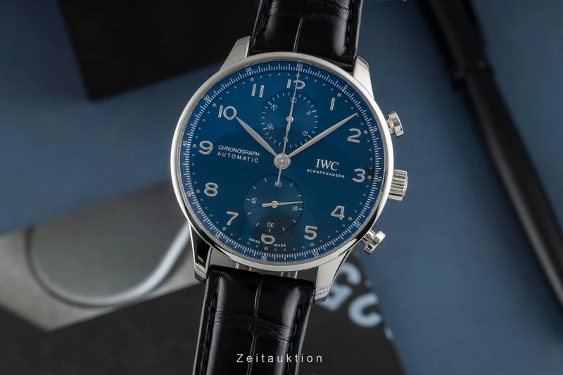 IWC Portugieser chronograph steel automatic men's watch IW371606 LP: 9100EUR [2604738]