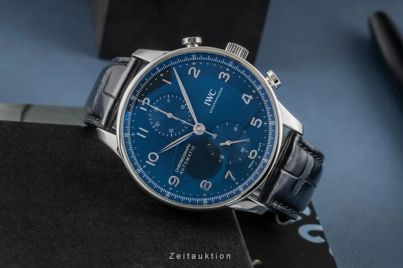 IWC Portugieser chronograph steel automatic men's watch IW371606 LP: 9100EUR [2604738]