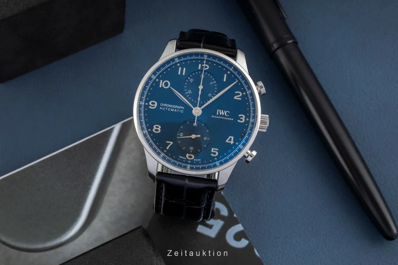 IWC Portugieser chronograph steel automatic men's watch IW371606 LP: 9100EUR [2604738]