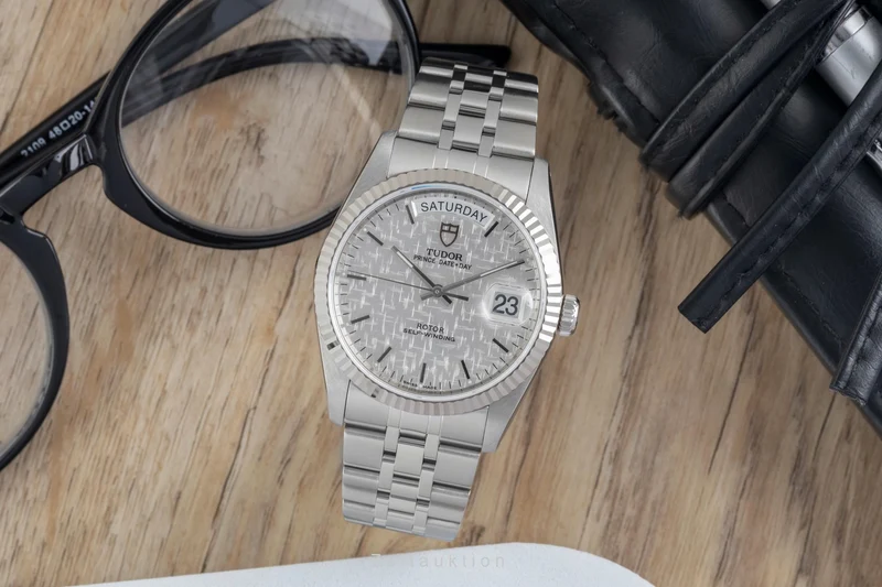 Tudor Date-Day steel / white gold automatic men's watch 76214 [2604407]