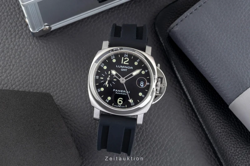 Panerai Luminor GMT steel automatic men's watch PAM00159 LP: 9600EUR [2604586]