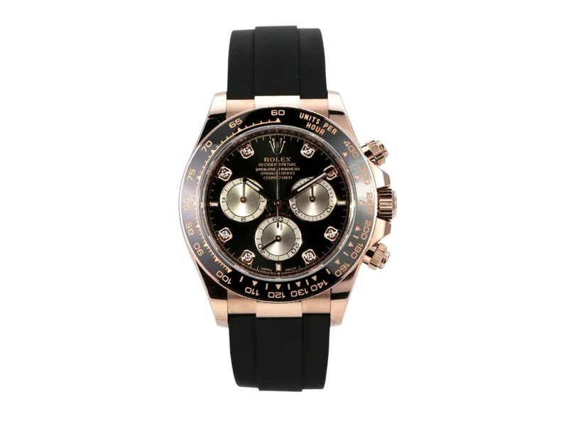 Rolex Daytona Everose-Gold 126515LN Schwarz Diamant Oysterflex