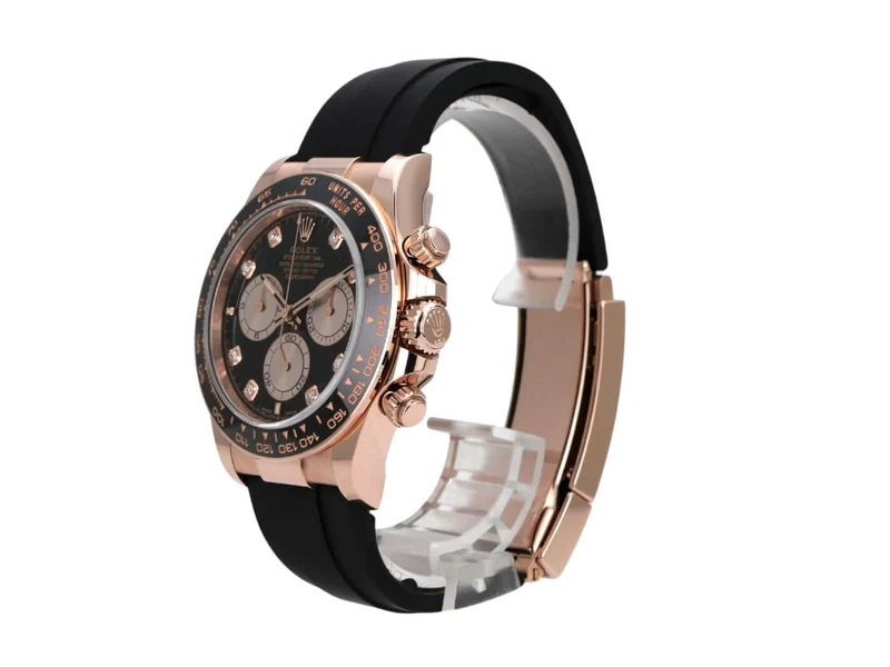 Rolex Daytona Everose-Gold 126515LN Schwarz Diamant Oysterflex